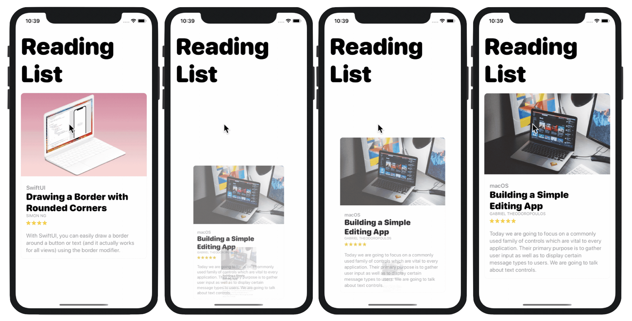 Figure 17. Animated view transition