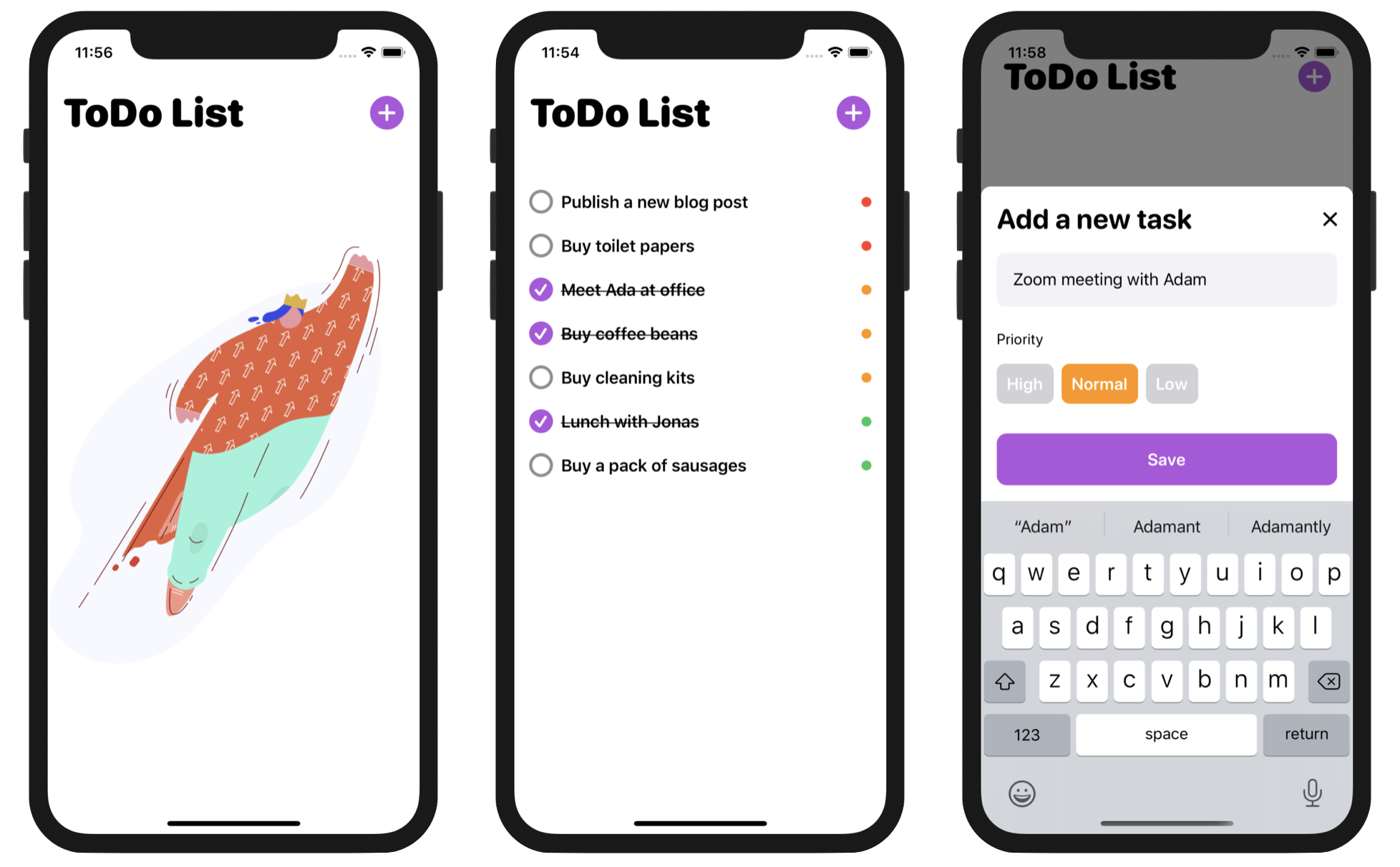 Figure 1. The ToDo demo app