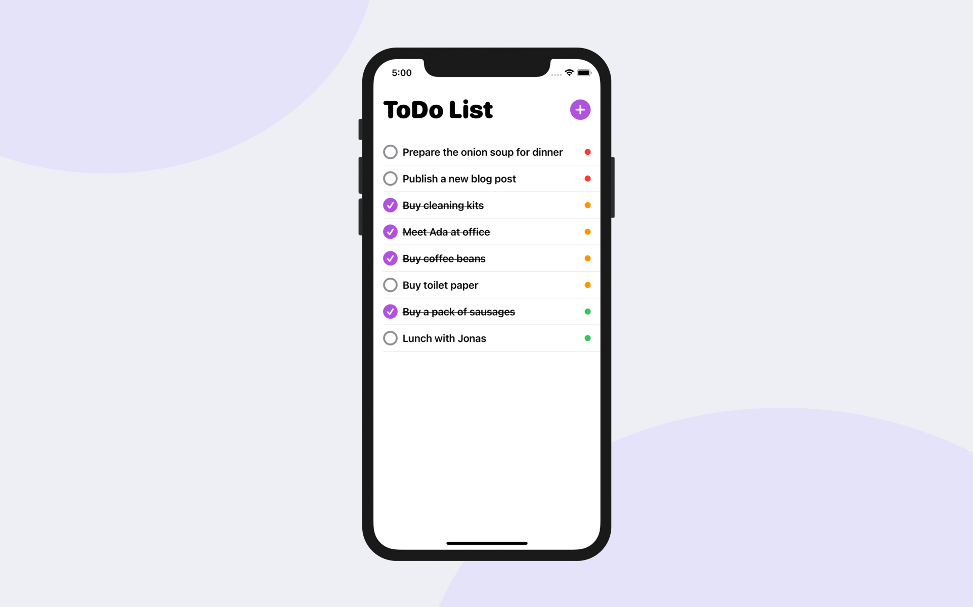 Figure 11. Your ToDo app now supports Core Data
