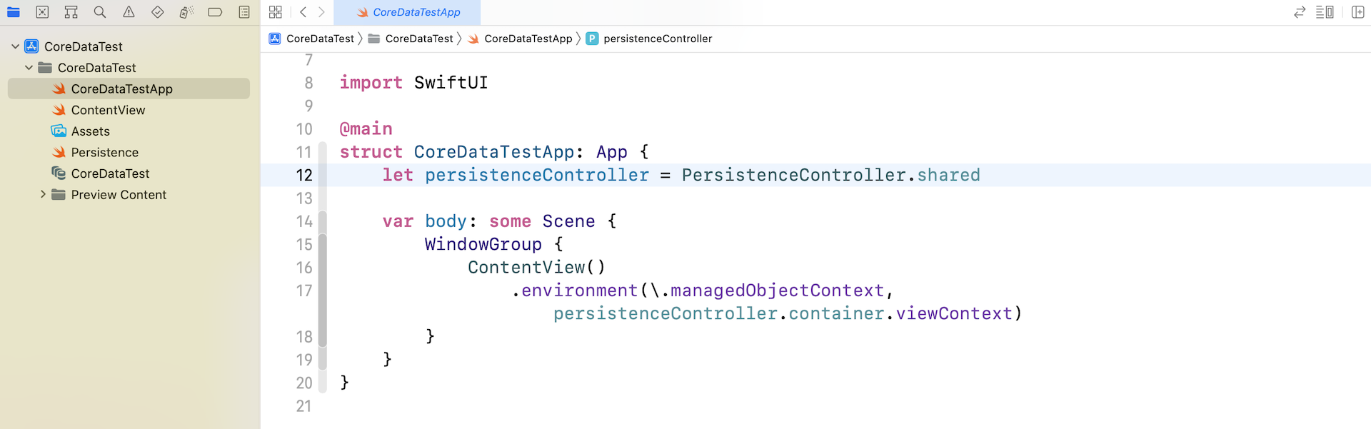 Figure 4. Injecting the managed object context into the environment