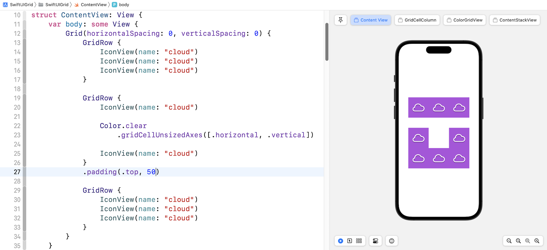 Figure 8. Adjusting the row spacing
