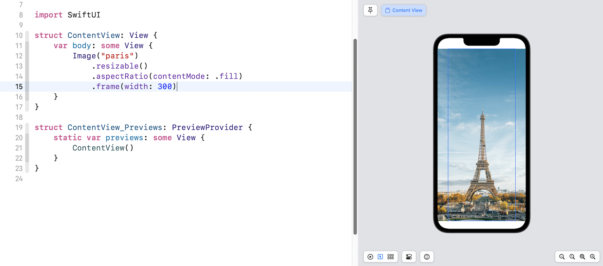 Figure 11. Using .fill content mode