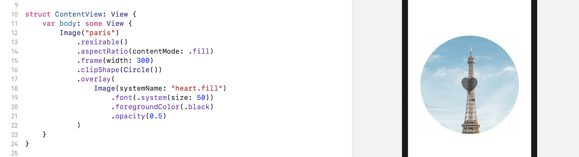 Figure 15. Applying an overlay to the existing image