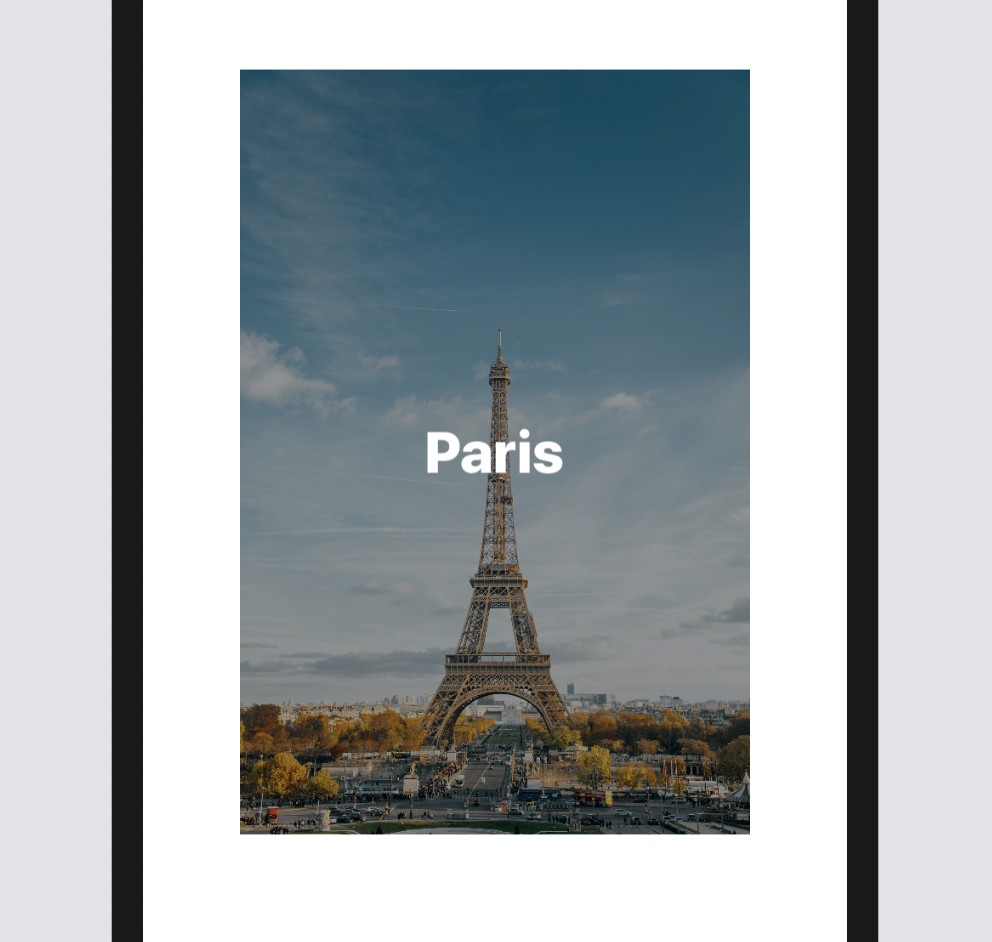 Figure 17. Darken an image and apply a text overlay