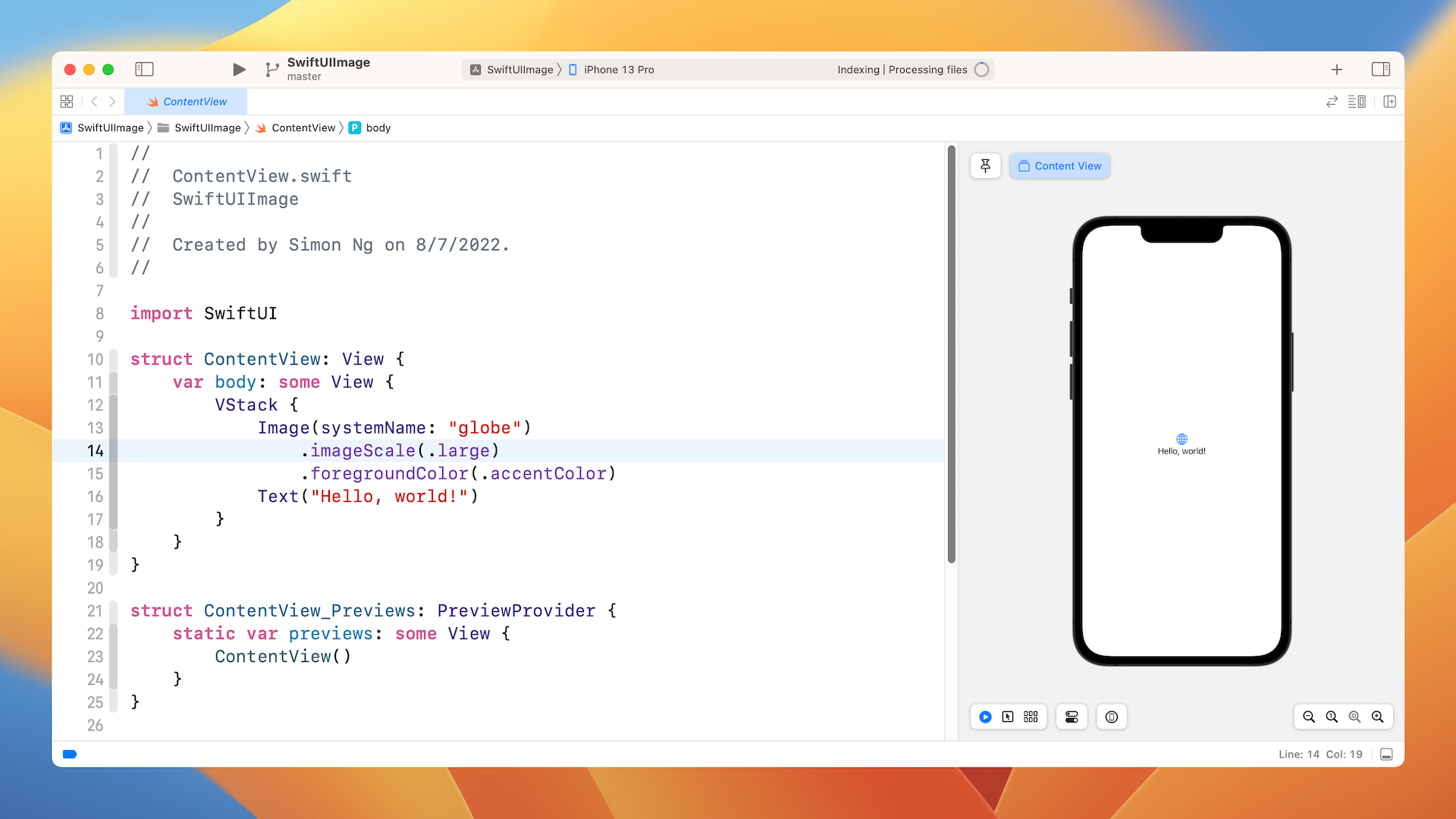 Figure 2. Previewing the generated code