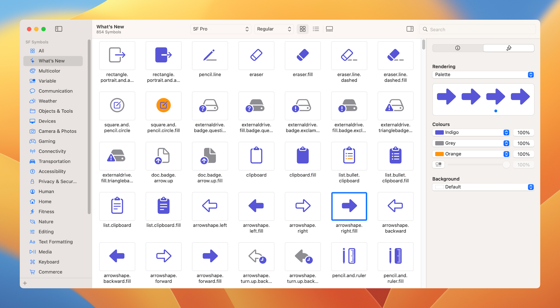 Figure 3. SF Symbols App