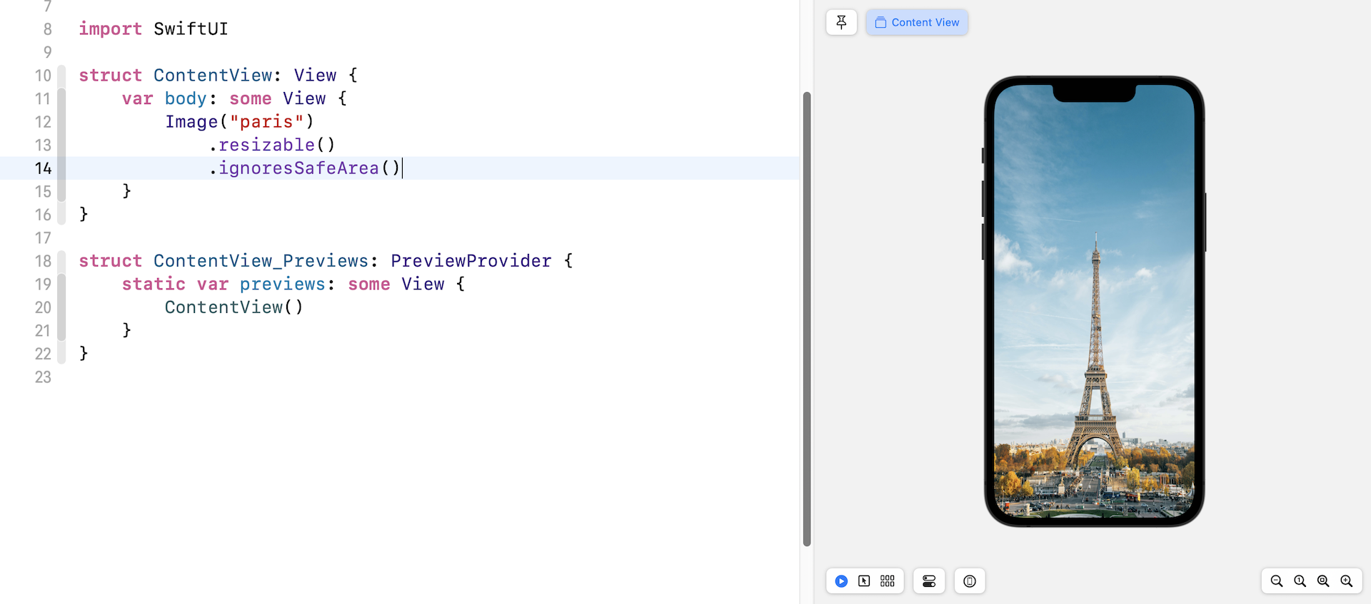 Figure 8. Ignoring the safe area
