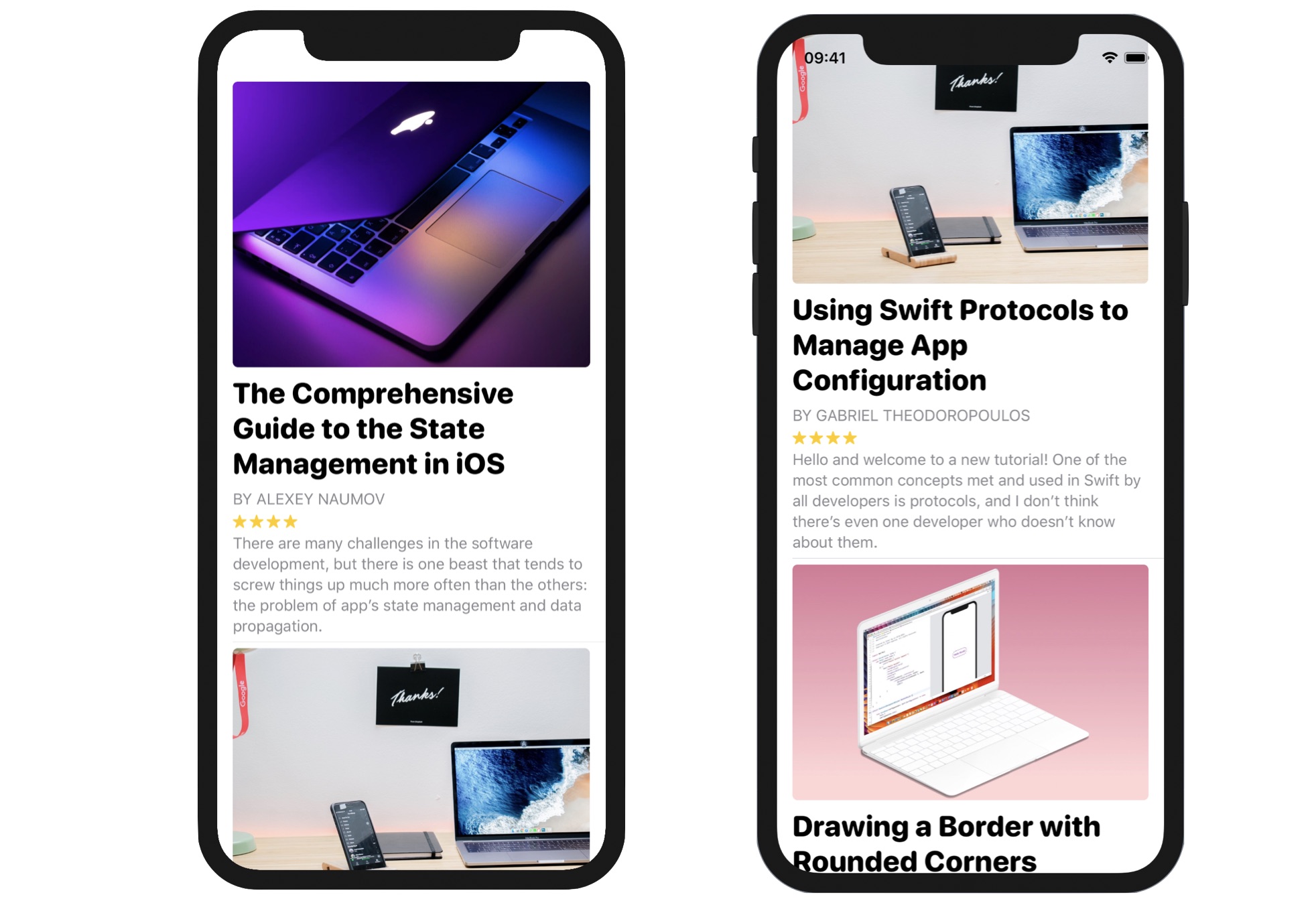 Figure 13. Building a list view with complex row layout