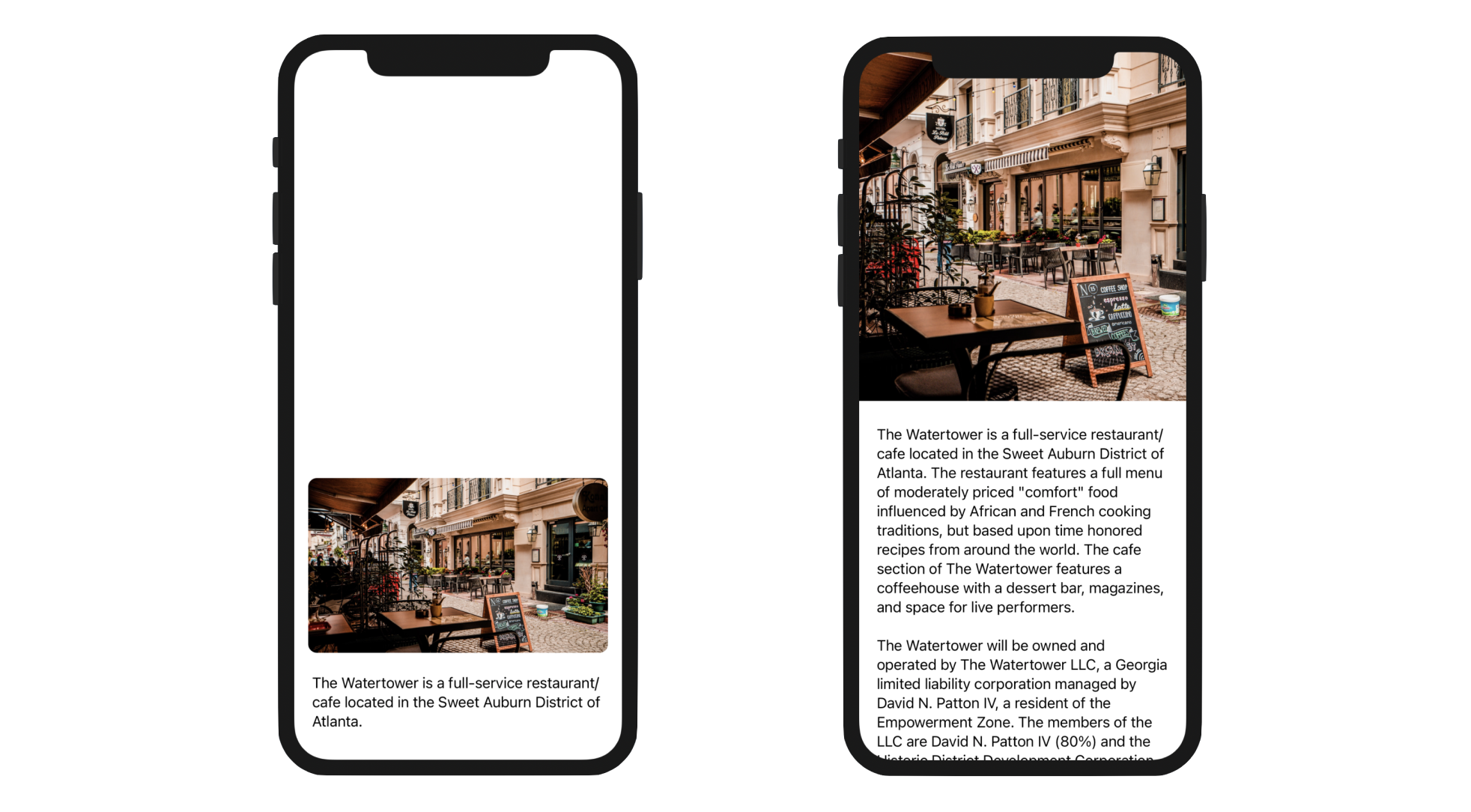 Figure 8. Expanding a stack view into a full screen