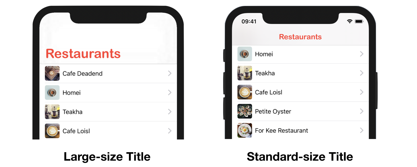 Figure 7. Changing the font type and color for both large-size and standard-size titles