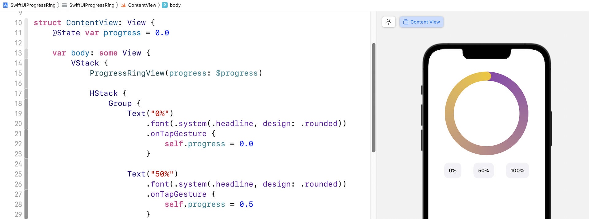 Figure 19. Overlaying a little circle at the ring end