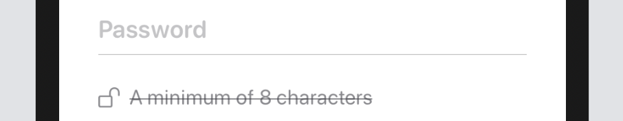 Figure 4. The requirement text is crossed out