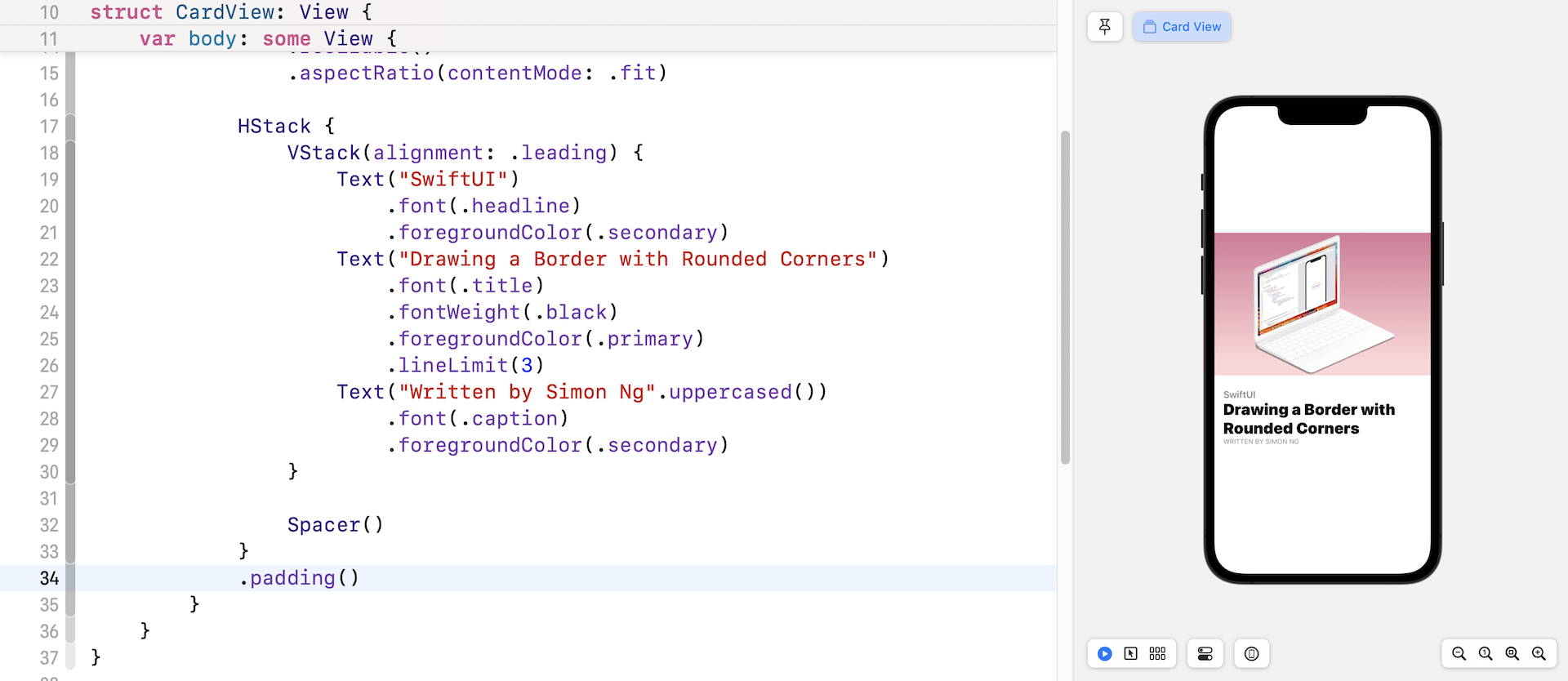Figure 9. Adding some paddings for the text description