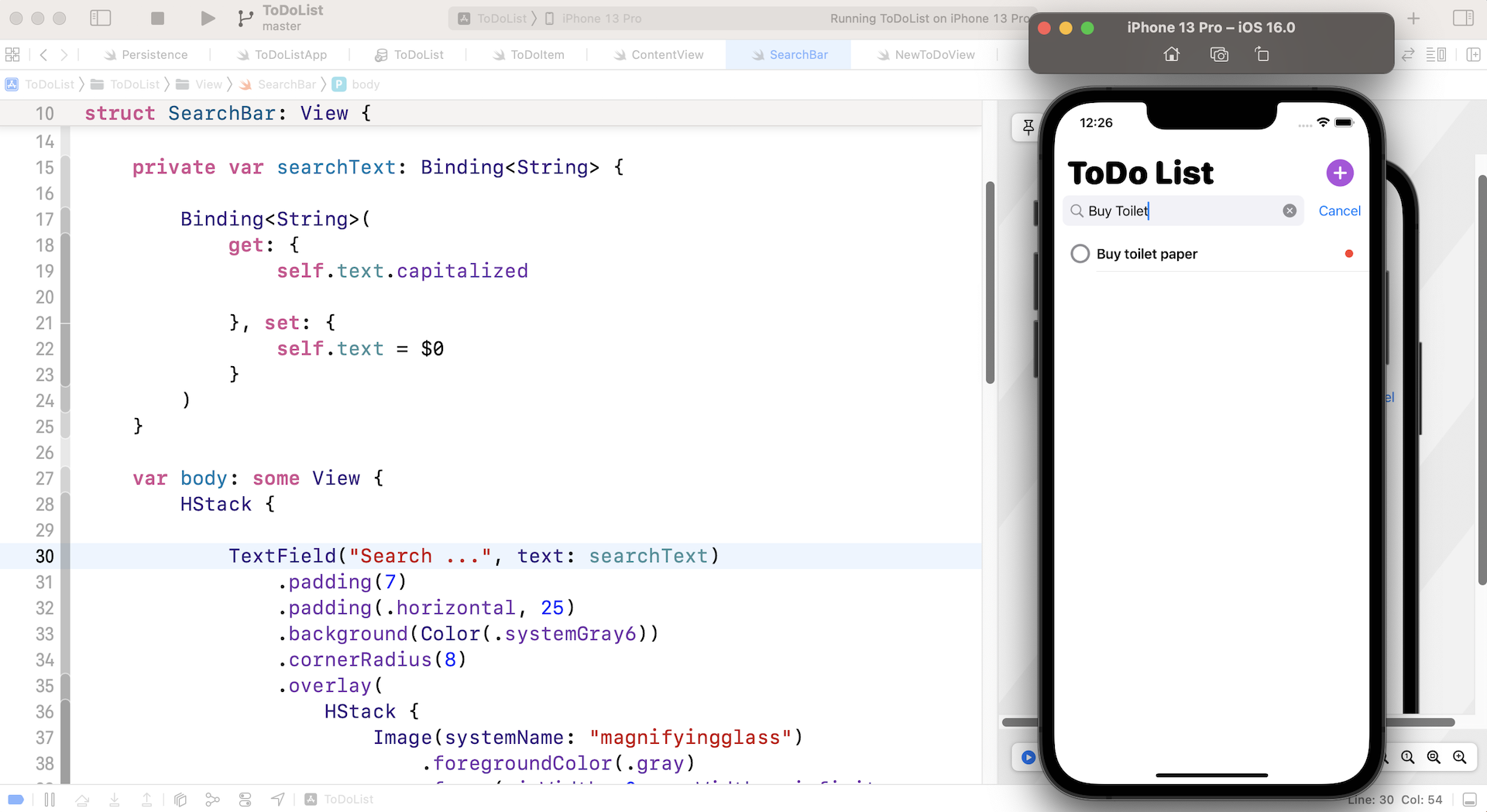 Figure 4. The search field automatically capitalizes each word as you type