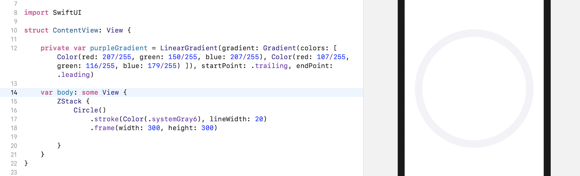 Figure 15. Drawing a gray circle