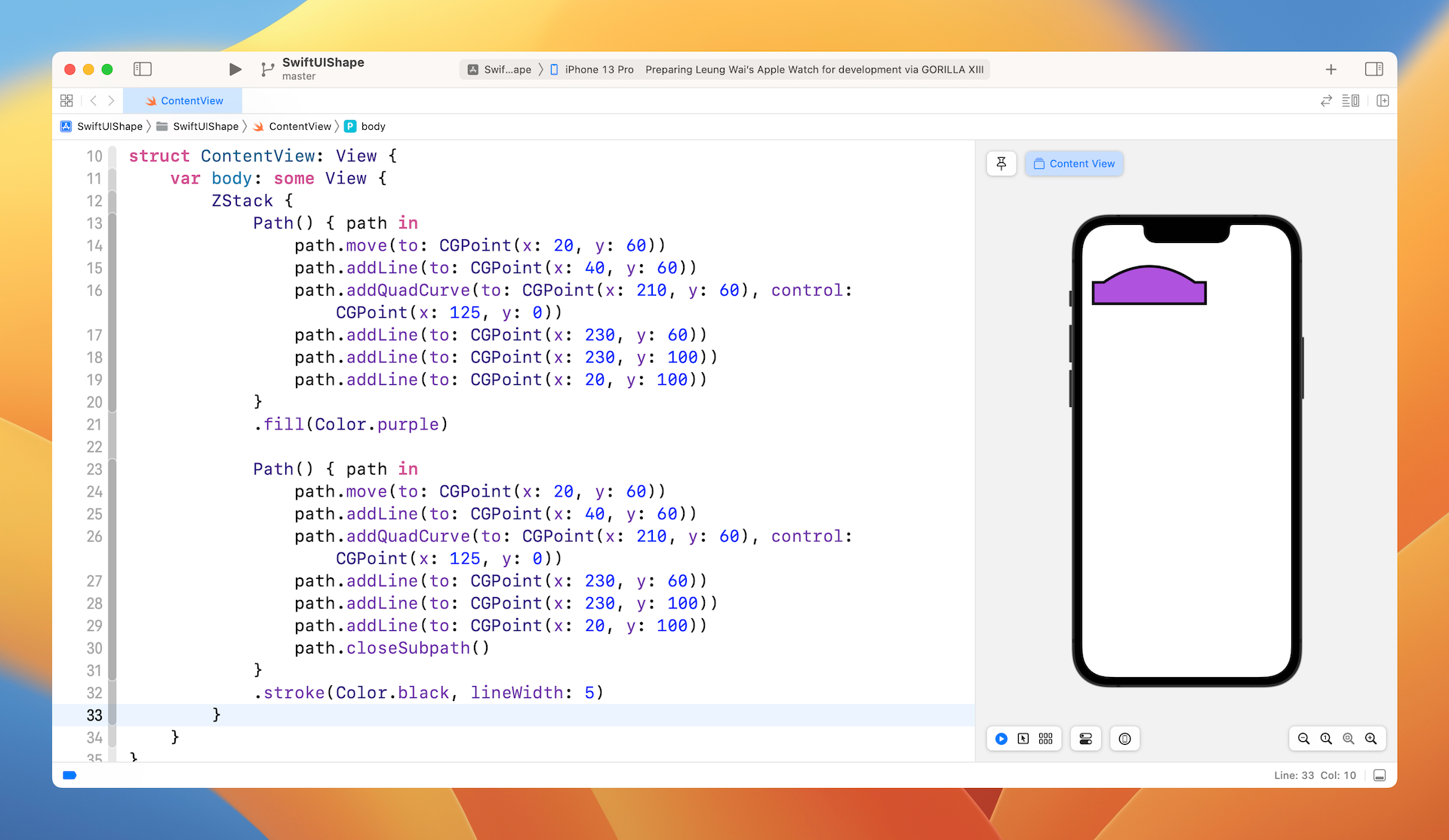 Figure 7. A dome rectange with borders