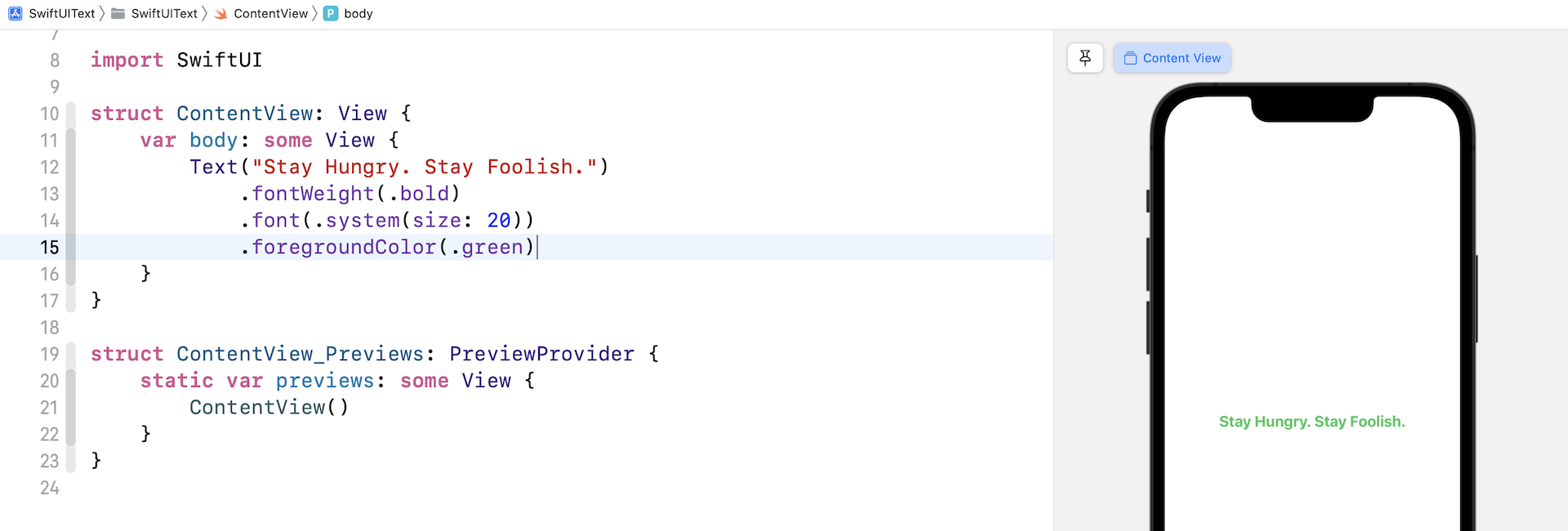 Figure 7. Changing the font color