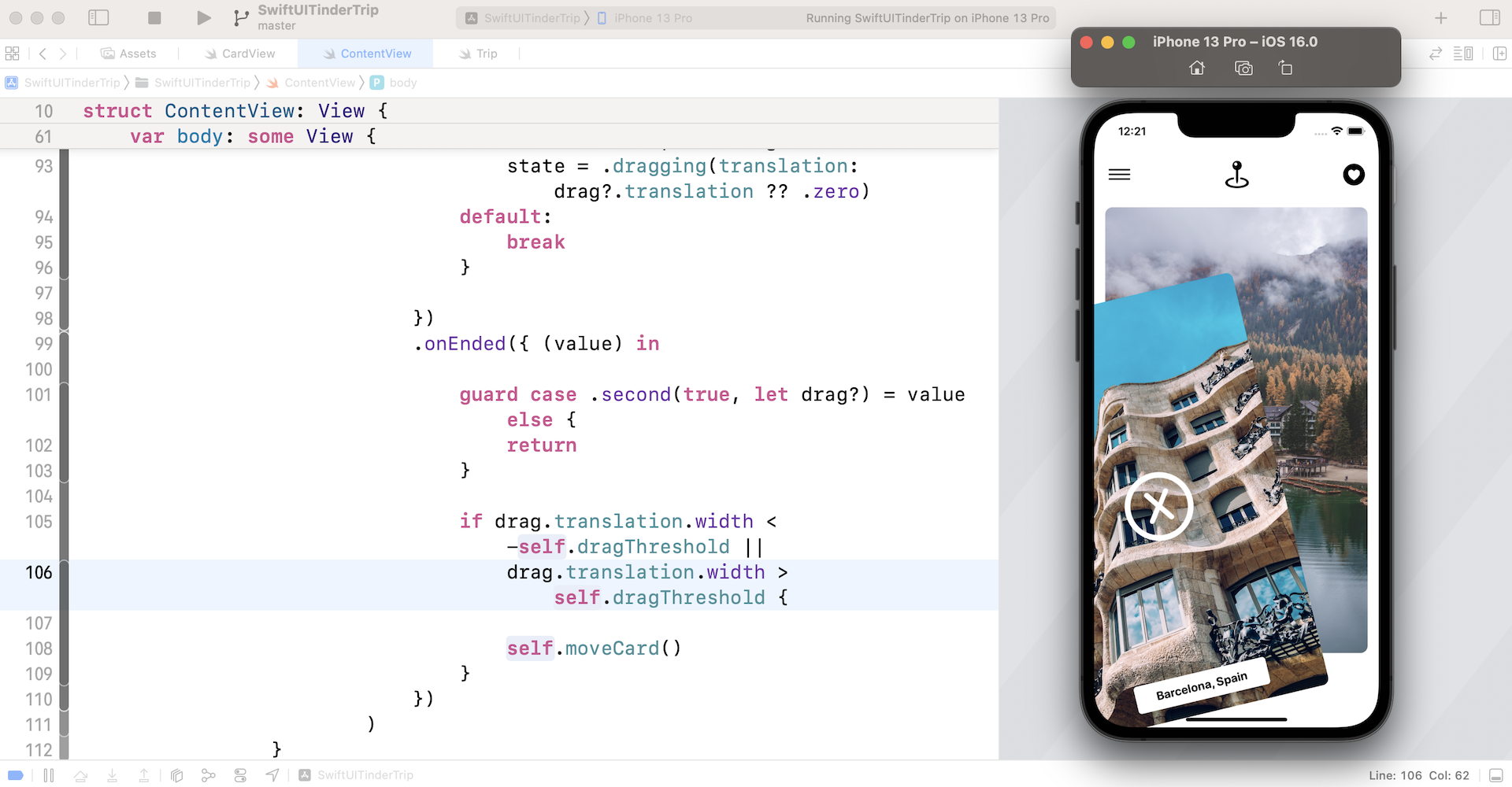 Figure 13. Removing the topmost card