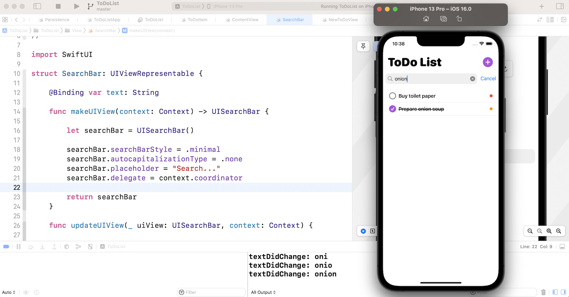 Figure 3. The console displays the message as you type