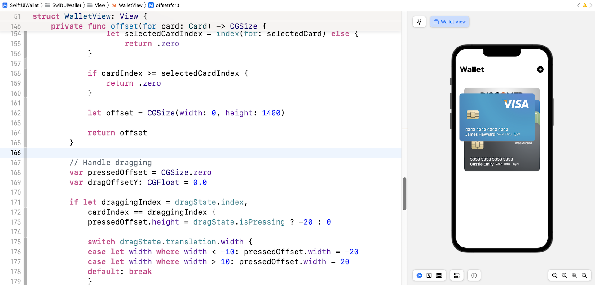 Figure 13. Dragging a card