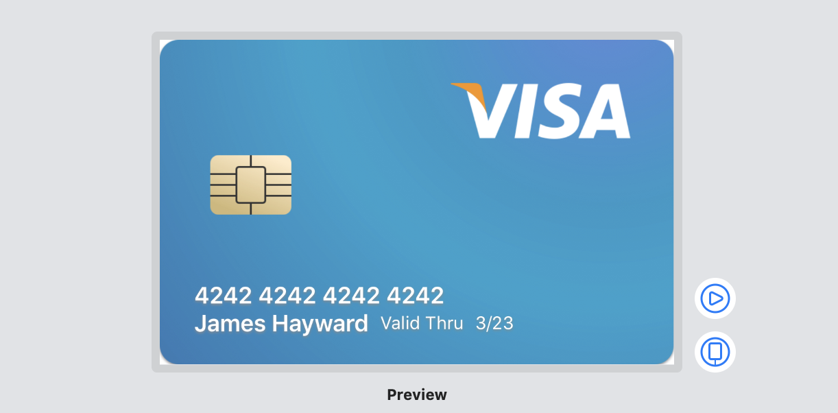 Figure 4. A sample card